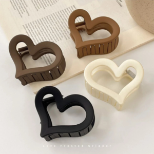 Khaki Series Korea Heart Shape Hairclips Hairpin