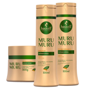 Kit Haskell Murumuru Condicionador Shampoo 300ml + Máscara Hidratante 250g