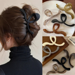 Linhas De Ondas De Design Acrílico Clip Grips De Cabelo Grandes