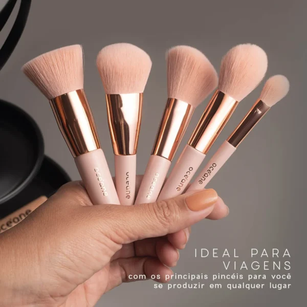 Mini Kit com 5 Pincéis - Mini Brush Kit Océane