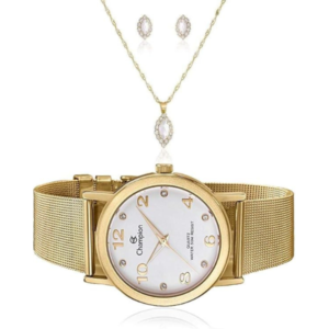 Relógio Champion Analógico Feminino CN29034W + Semijóia