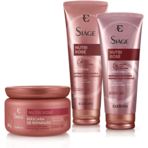 Eudora Kit Siàge Nutri Rosé Shampoo 250ml + Máscara 250g + Condicionador 200ml