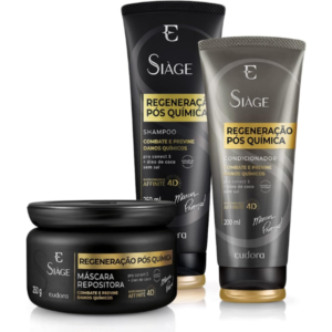 Eudora Kit Siàge Regeneração Pós Química Shampoo 250ml + Máscara 250g + Condicionador 200ml