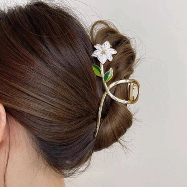 Garra de Cabelo Gardenia Populgar com Costas Grandes