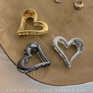 Grampo de Metal Agarrar Estilo Clip de Cabelo Love