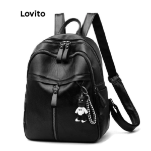 Lovito Mochila de Alta Capacidade com Zíper para Mulheres LNA09180