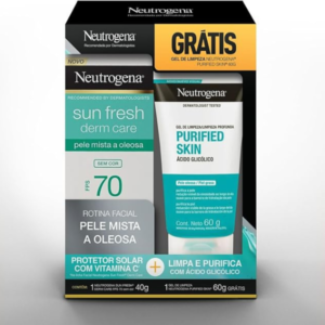 Promopack Compre NEUTROGENA SUN FRESH® Derm Care FPS 70 SEM COR e ganhe Gel de Limpeza NEUTROGENA PURIFIED SKIN® 60g