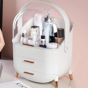 Organizador De Maquiagem Com Tampa Transparente