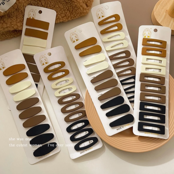 Pacote de 10pcs Clip Simples Cabelo Estilo Mori Feminino