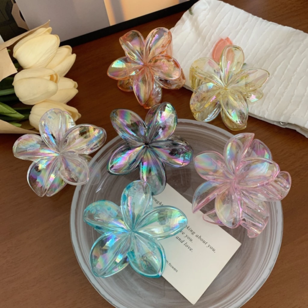 Pinça de Cabelo Frangipani Colorida para Mulheres