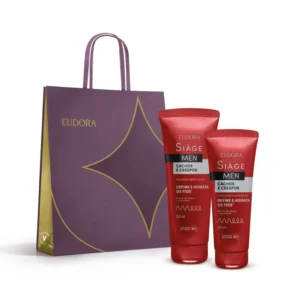 Combo Siàge Men Condicionador Cachos e Crespos 200ml + Shampoo Cachos e Crespos + Sacola M