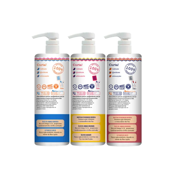 Kit Juba Encaracolando 1l - Shampoo + Condicionador + Encaracolando a Juba 1l
