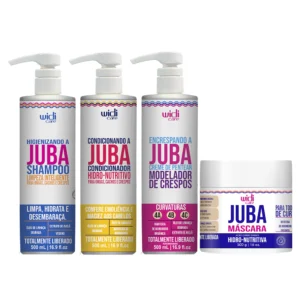 Kit Juba Encrespando 500g - Shampoo + Condicionador + Máscara Hidro Nutritiva + Encrespando a Juba
