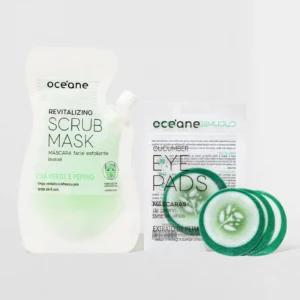 Kit Máscara Facial de Pepino + Máscara para Área Dos Olhos de Pepino (2 Produtos)