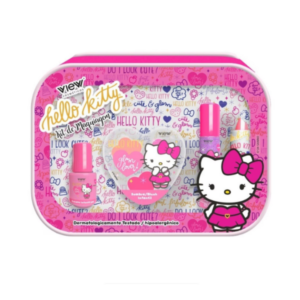 Kit necessaire com maquiagem infantil Hello Kitty rosa View CosméticoS