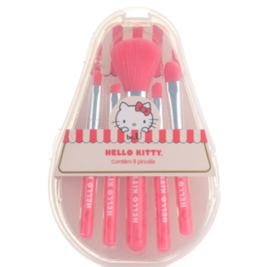 Kit pincel 5 unidades Hello Kitty rosa be.U by Riachuelo + Sanrio