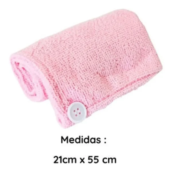 Toalha Touca Secadora de Cabelo Skin Care - Toalha Mágica