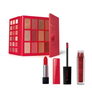 Combo Make B. Cereja Rouge Paleta Mulfuncional 73,8g + Batom Vermelho 3,6g + Gloss Labial Vermelho 5ml