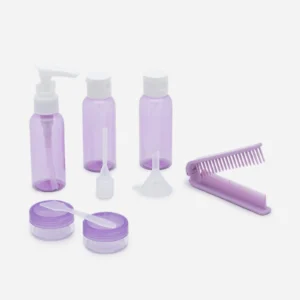 Kit Viagem com Necessaire e Frascos Lilás
