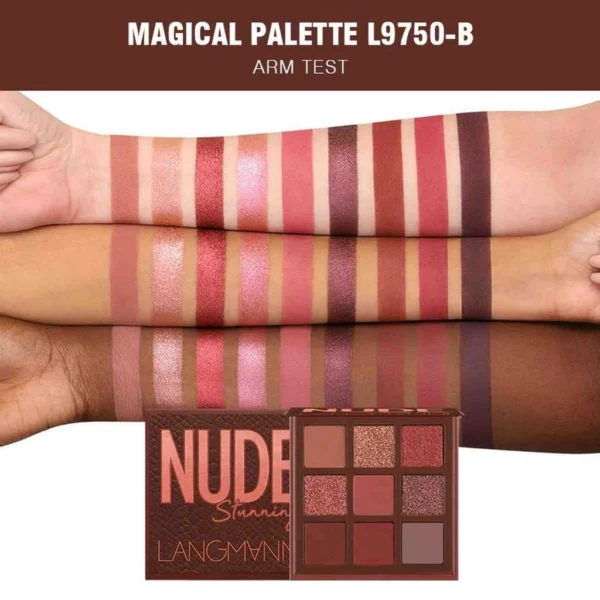 Paleta Palace Eyeshadow de Maquiagem Marrom Perolado Vermelho 9 Cores
