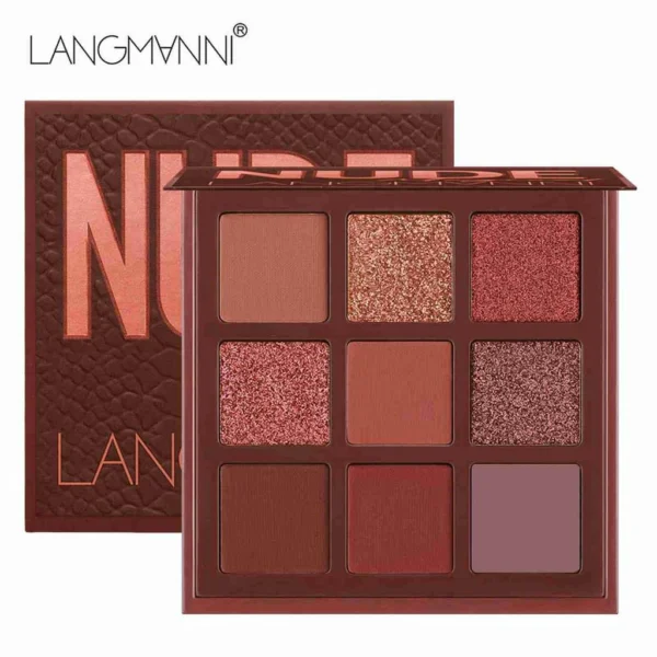 Paleta Palace Eyeshadow de Maquiagem Marrom Perolado Vermelho 9 Cores