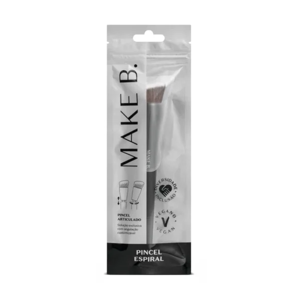 Pincel de Maquiagem Espiral Acessível Articulado Make B.