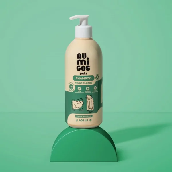Shampoo Pelos Claros Au.Migos Pets 400ml