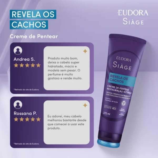 Creme Para Pentear Siàge Revela Os Cachos 270ml