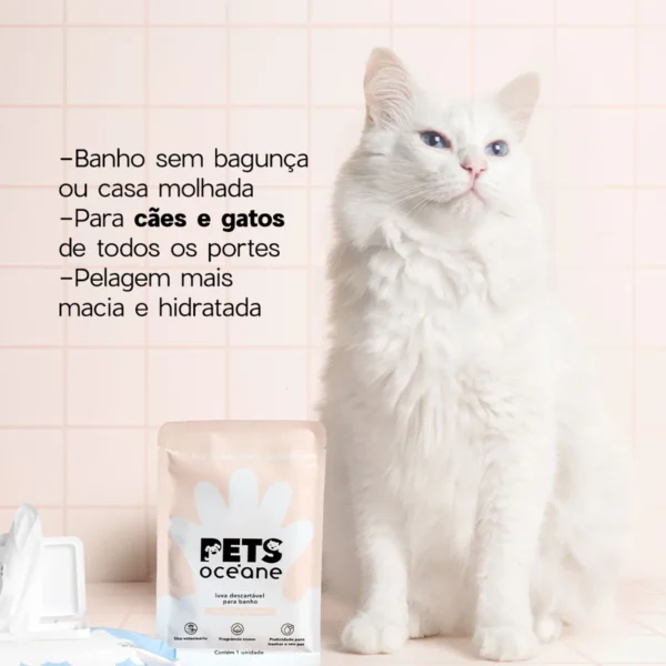 Kit Lenço Umedecido + Luva Descartável para Cachorro e Gato (2 Produtos)