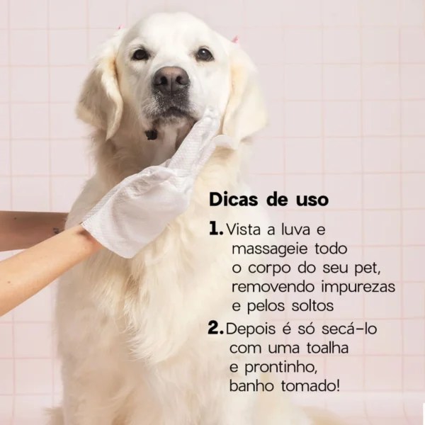 Kit Lenço Umedecido + Luva Descartável para Cachorro e Gato (2 Produtos)