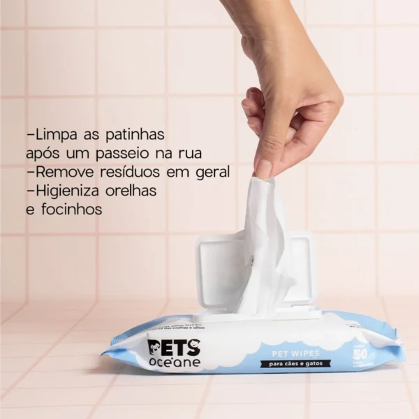 Kit Lenço Umedecido + Luva Descartável para Cachorro e Gato (2 Produtos)