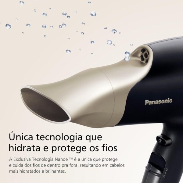 Secador de cabelos Panasonic Nanocare com Tecnologia Nanoe™ Trata e Hidrata - EH-NA6A-8