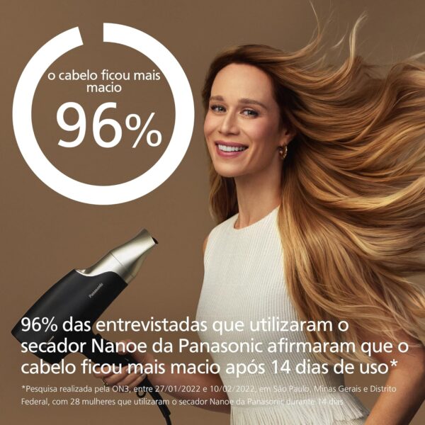 Secador de cabelos Panasonic Nanocare com Tecnologia Nanoe™ Trata e Hidrata - EH-NA6A-8