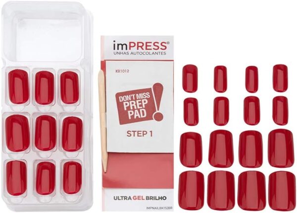 Unhas Postiças Kiss New York ImPRESS Média Message Me com 24 Unidades