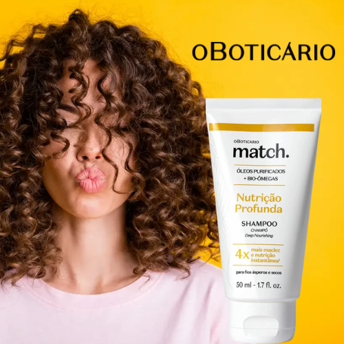 campanha-o boticário-shampoo match hidratação profunda - Deshop Da Beleza