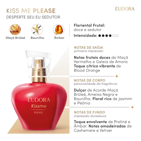 Kiss Me Please Desodorante Colônia 50ml
