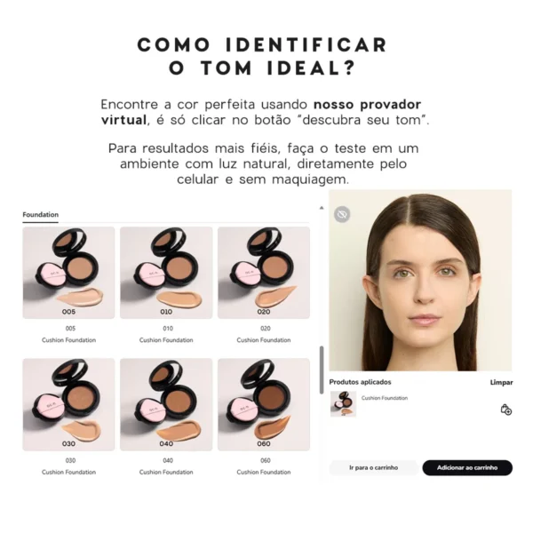 Base Líquida Semi-Matte - Cushion Foundation 10 Océane Edition 12g