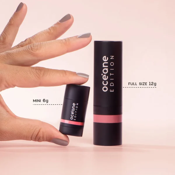 Kit Mini Contorno em Bastão Marrom Médio + Mini Blush em Bastão Rosa Claro + Mini Iluminador em Bastão Océane Edition (3 Produtos)