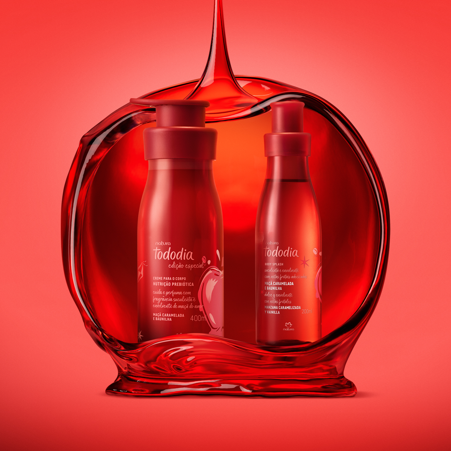 Kit Tododia Maçã Caramelada e Baunilha com Body Splash (2 produtos)