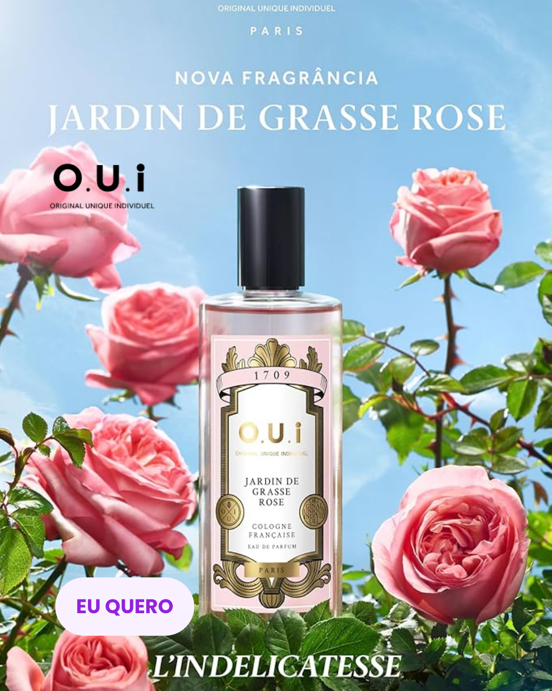 O.U.i Jardin De Grasse Rose Eau De Parfum 100ml
