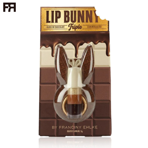 gloss labial fran by franciny ehlke lip bunny triple marrom